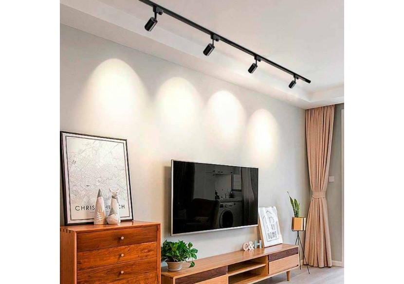 Rail triphasé de 200 cm saillie / suspendu - BTT-200-N - Barcelona LED Rail triphasé de 200 cm saillie / suspendu - BTT-200-N - Barcelona LED