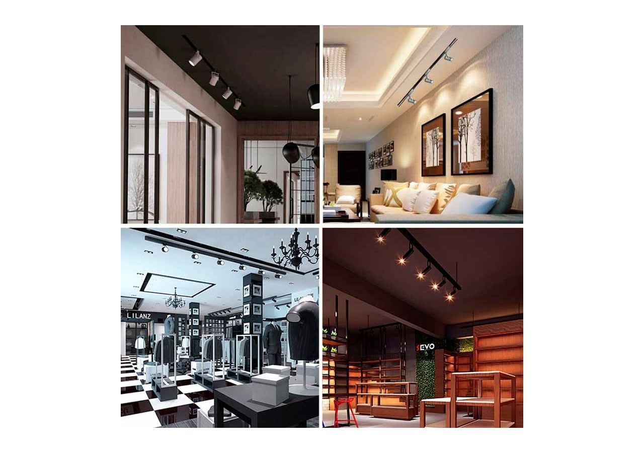 Rail triphasé de 200 cm saillie / suspendu - BTT-200-N - Barcelona LED