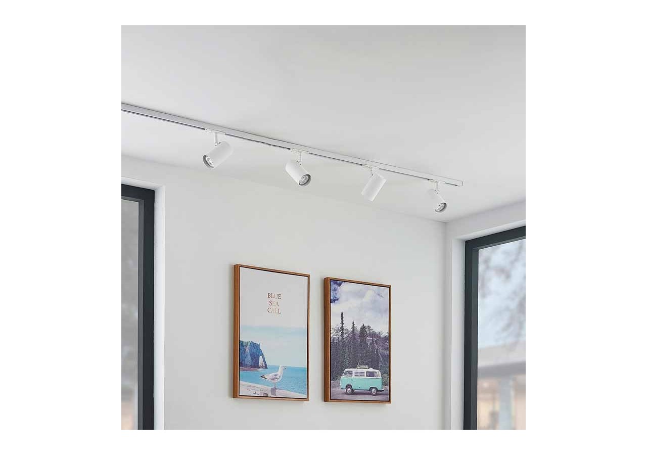 Rail triphasé de 200 cm saillie / suspendu - BTT-200-B - Barcelona LED