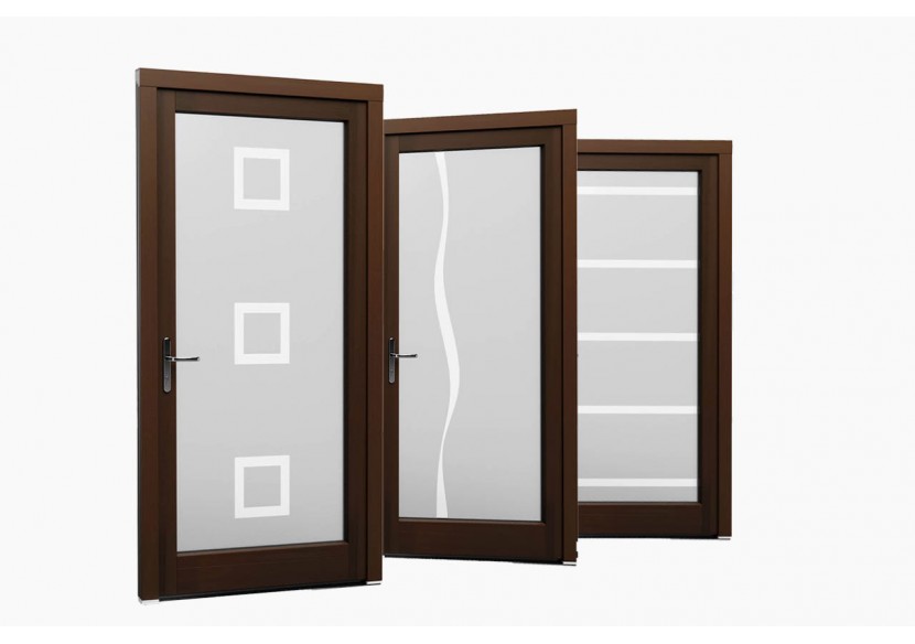 Gamme de portes d'entrée vitrées en Bois