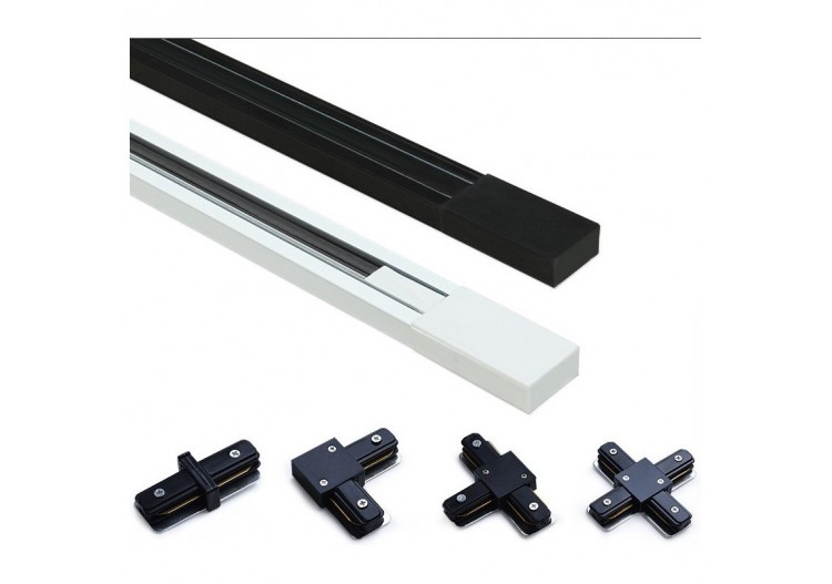 Rail monophasé en saillie pour spots LED-barre de 1 mètre - BTM-100-N - Barcelona LED