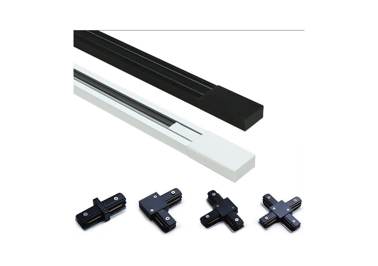 Rail monophasé en saillie pour spots LED-barre de 1 mètre - BTM-100-N - Barcelona LED