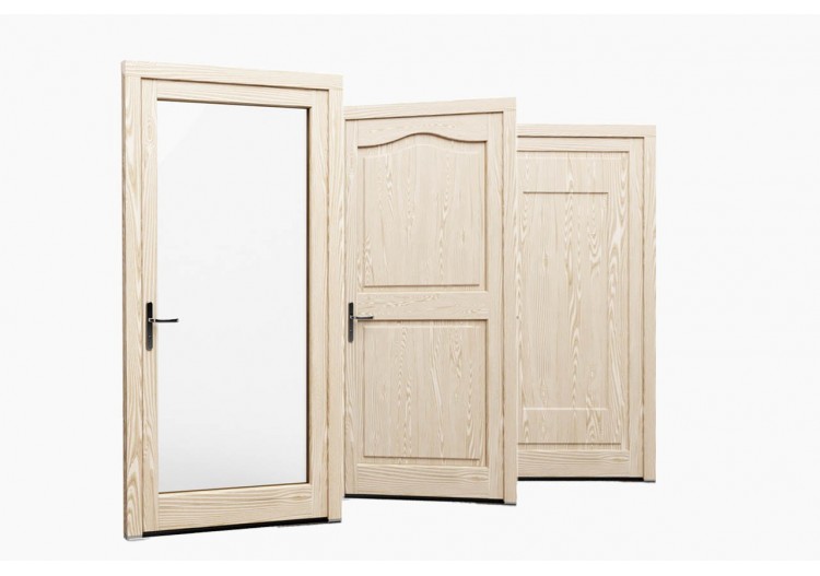 Gamme de portes d'entrée en Bois