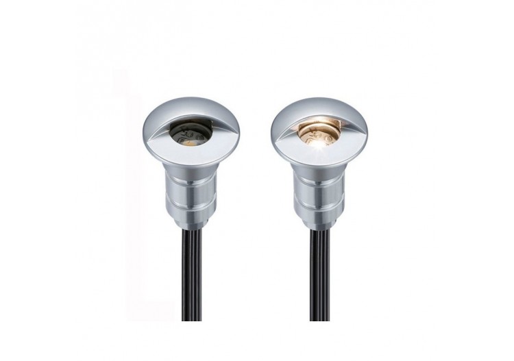 Kit 6 spots 0,3W 12V-DC diamètre 26x41mm IP67 + câbles + alimentation - BA50006-BF - Barcelona LED