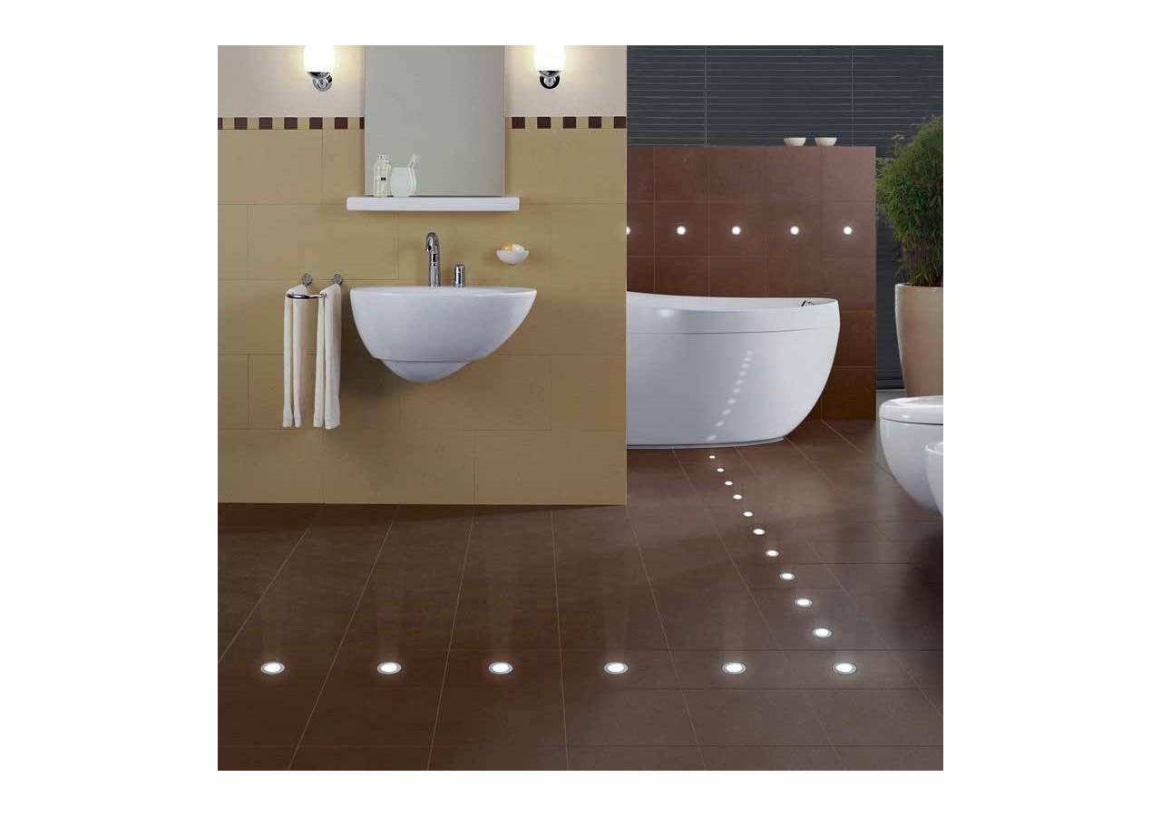 Spot encastrable au sol 0.5W 12V-DC IP67 diamètre 60x29,5mm 3000K - BA50010-BN - Barcelona LED