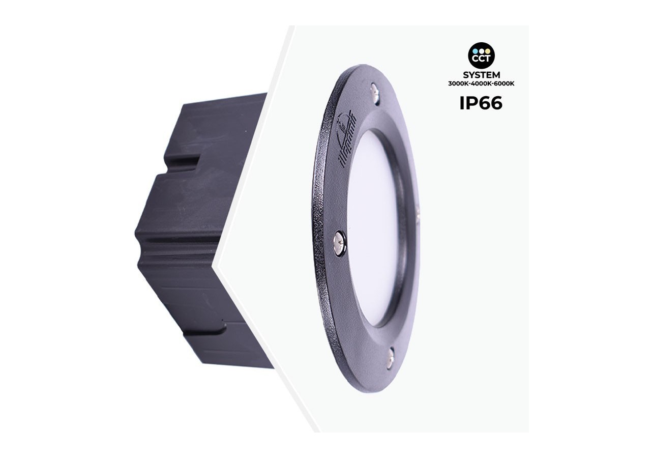 Applique LED encastrée FUMAGALLI LETI 100 round 3W - 2C1.000.000.AYG1K - Barcelona LED