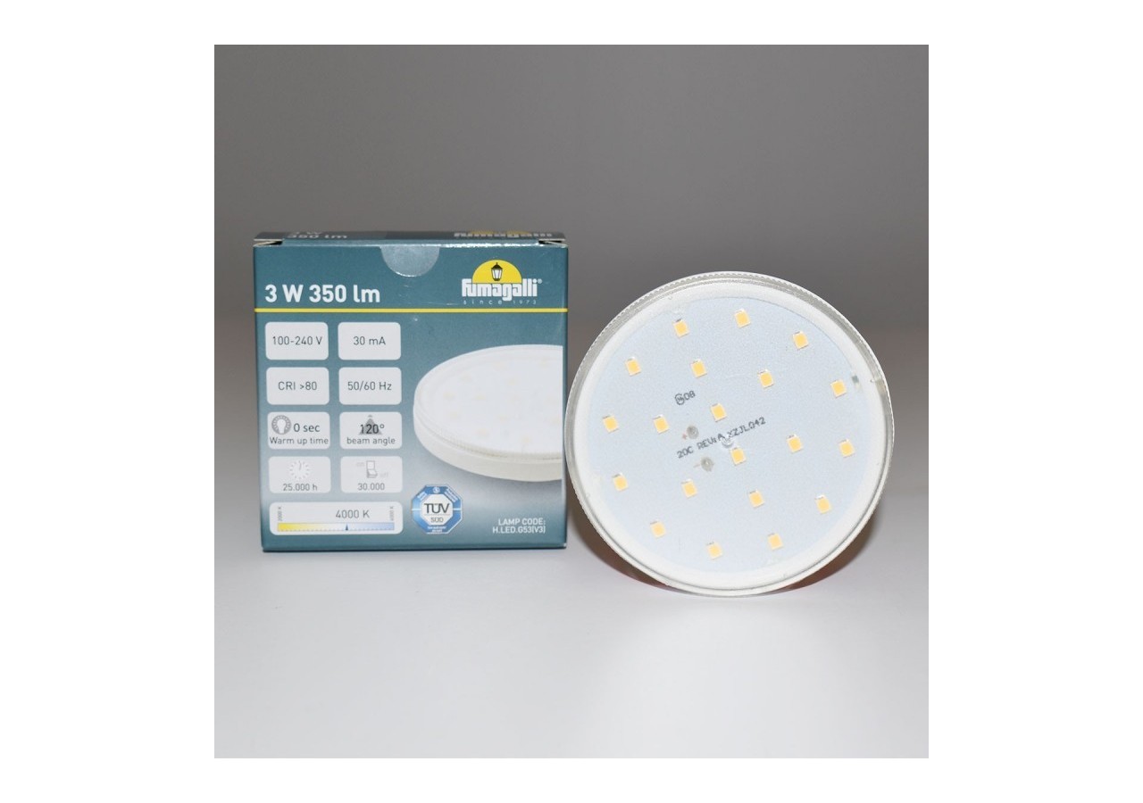 Balise LED encastrable FUMAGALLI "LETI 100" GX53-3W-IP66 - 2C4.000.000.WYG1L - Barcelona LED