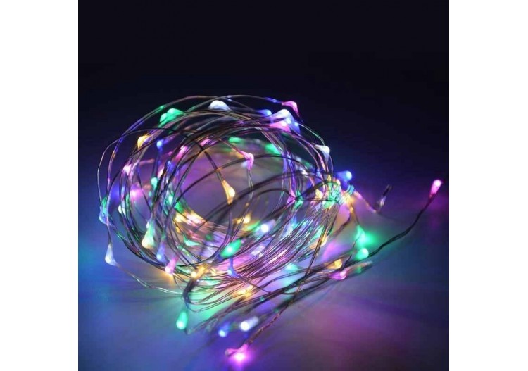 Guirlande LED lumineuse Fil de cuivre LED "fairy lights"(10m) - X0002-RGB - Barcelona LED