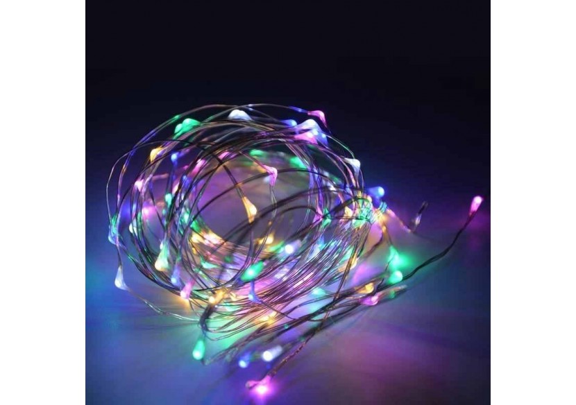 Guirlande LED lumineuse Fil de cuivre LED "fairy lights"(10m) - X0002-RGB - Barcelona LED