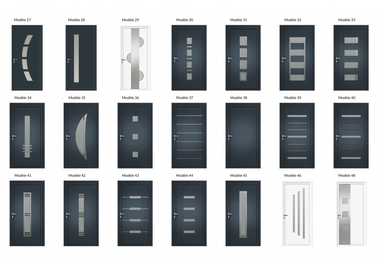 Gamme de portes d'entrée en Alu Ela