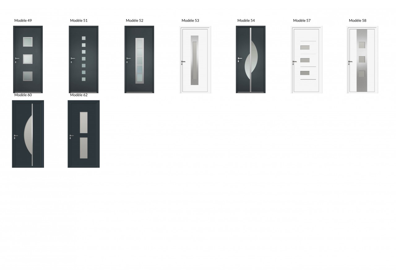 Gamme de portes d'entrée en Alu Ela
