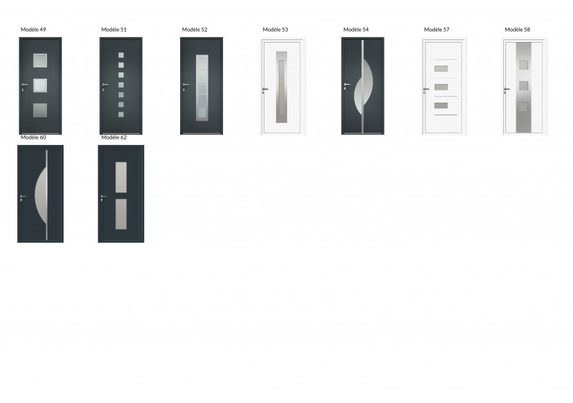 Gamme de portes d'entrée en Alu Ela
