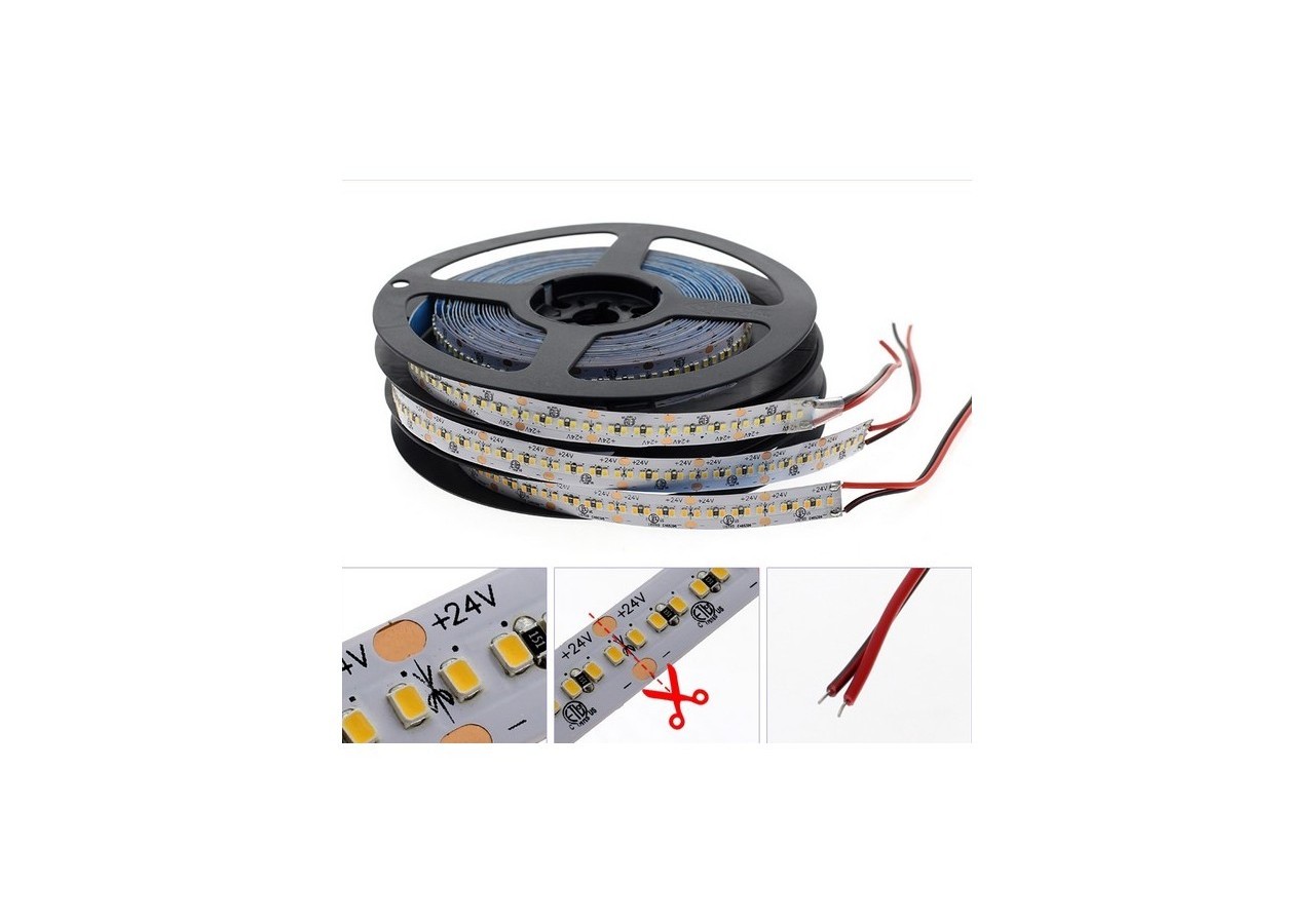 Ruban LED 24V DC 26W/m IRC90 monochrome IP20 Rouleau de 5m - B1555BC - Barcelona LED