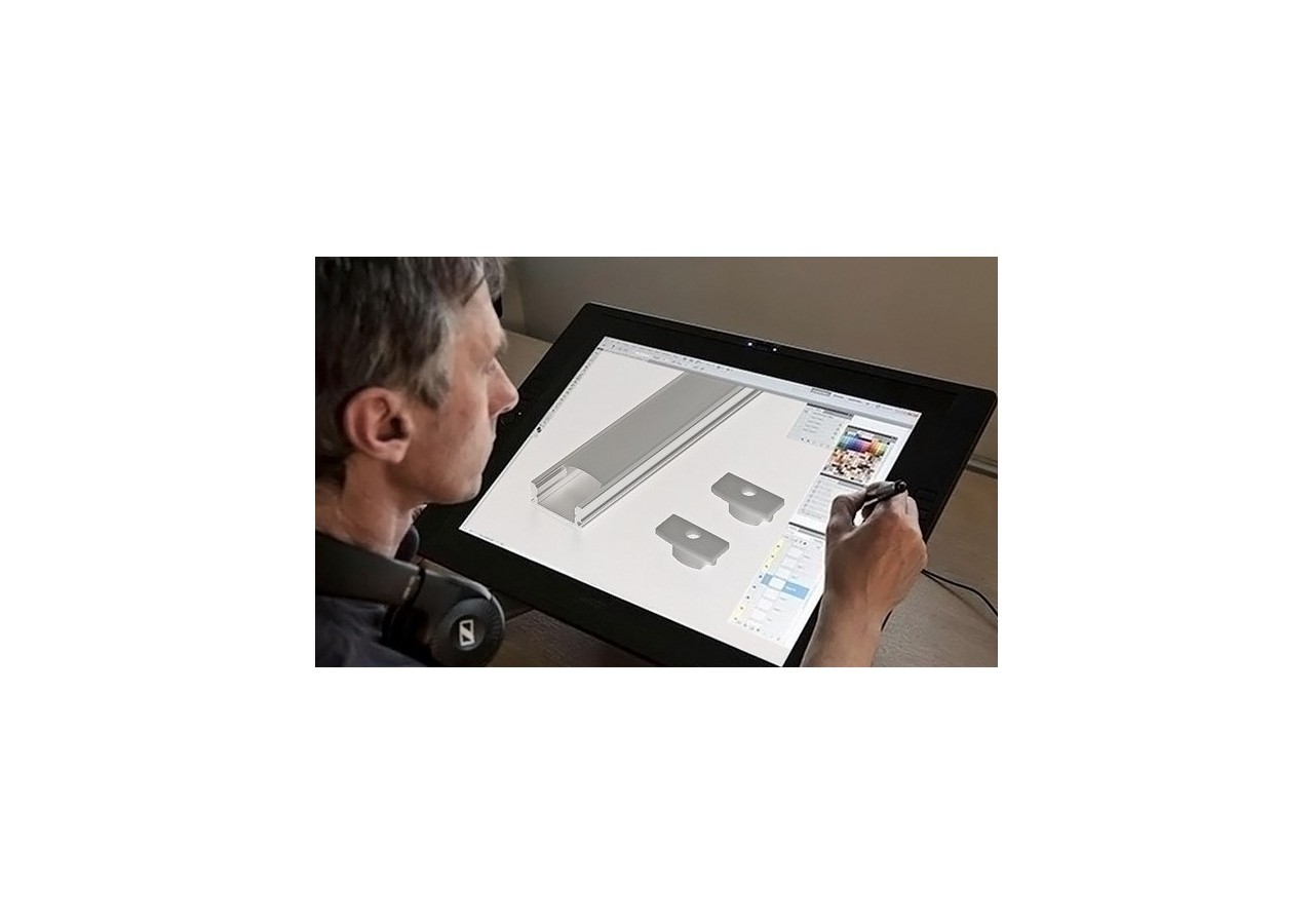 Profilé en aluminium 17x8mm - BPERF17X8-N - Barcelona LED