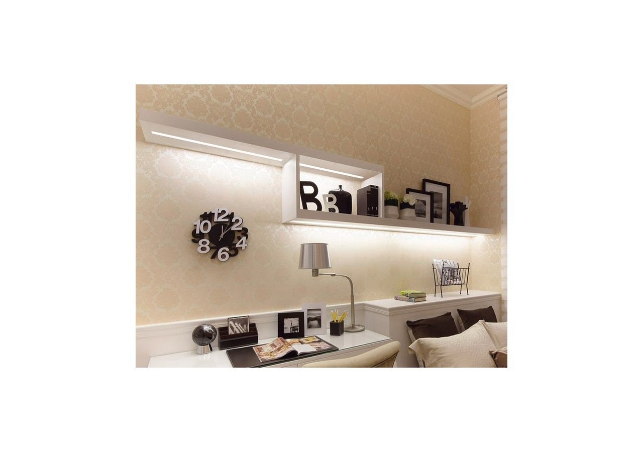 Profilé aluminium 23x8 mm à encastrer - BPERF23X8-B - Barcelona LED