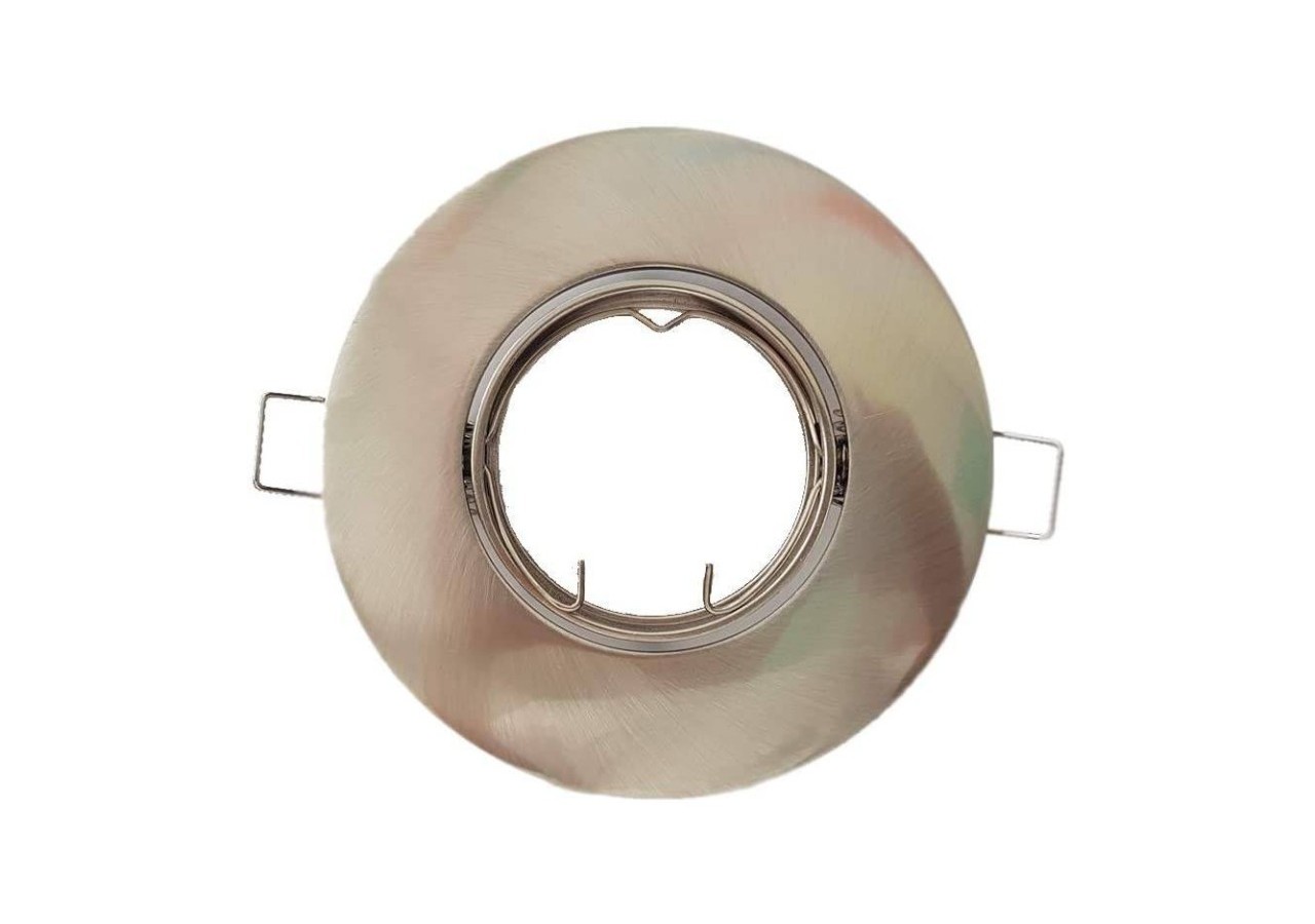 Collerette ronde orientable à encastrer pour dichroïque LED, diamètre 80/102mm. Couleur Blanc - B958106 - Barcelona LED
