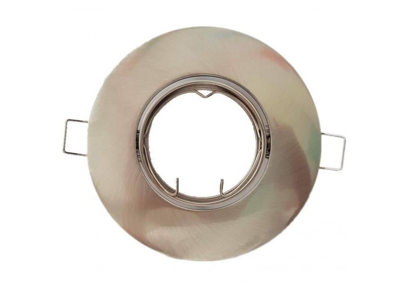 Collerette ronde orientable à encastrer pour dichroïque LED, diamètre 80/102mm. Couleur Blanc - B958106 - Barcelona LED