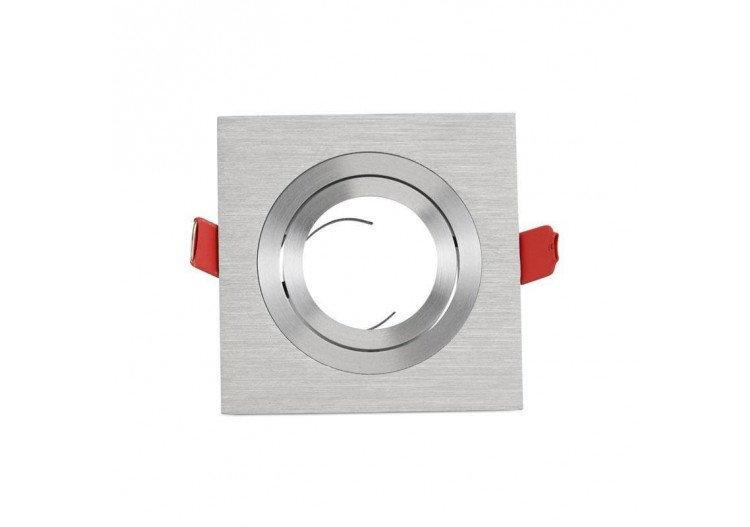 Collerette carrée orientable à encastre pour ampoule LED GU10 orientable - B972-AL - Barcelona LED