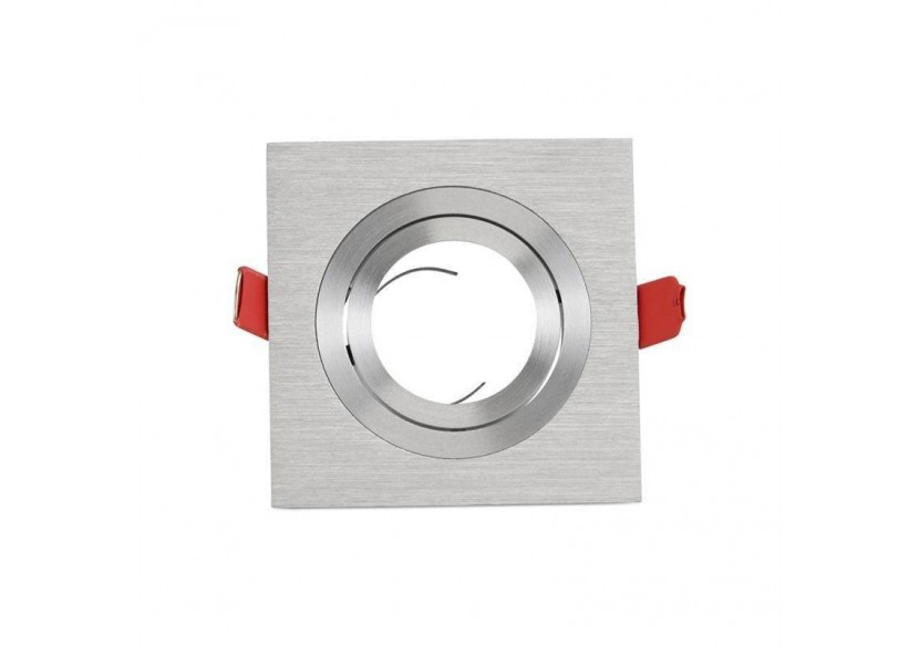 Collerette carrée orientable à encastre pour ampoule LED GU10 orientable - B972-AL - Barcelona LED