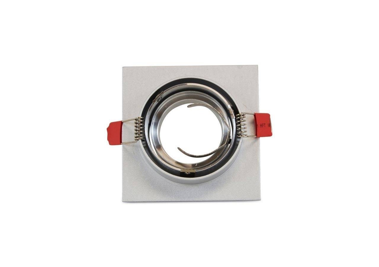 Collerette carrée orientable à encastre pour ampoule LED GU10 orientable - B972-AL - Barcelona LED