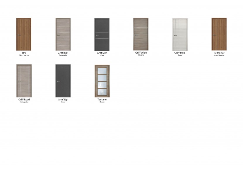 Gamme de portes d'intérieur Griffée décor
