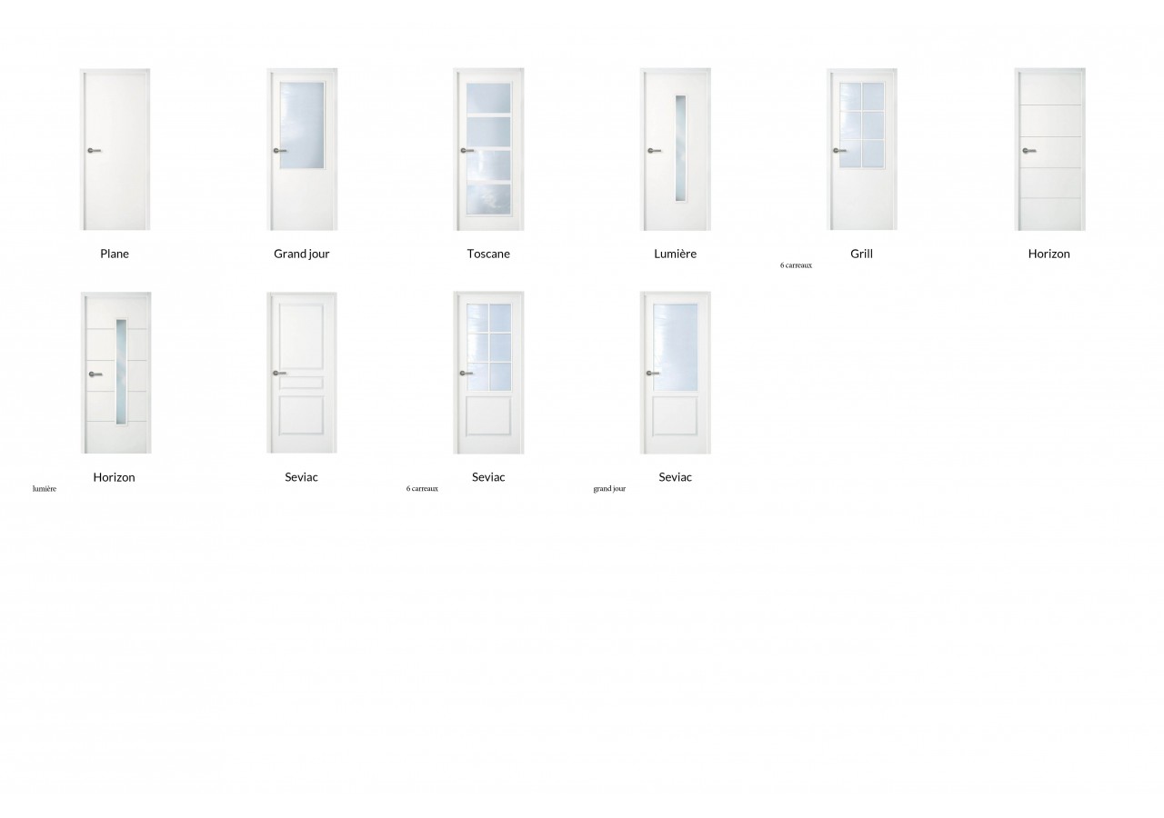 Gamme de portes d'intérieur Postformé laquée