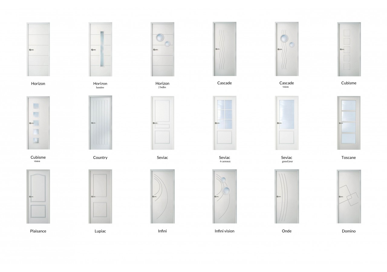 Gamme de portes d'intérieur à peindre