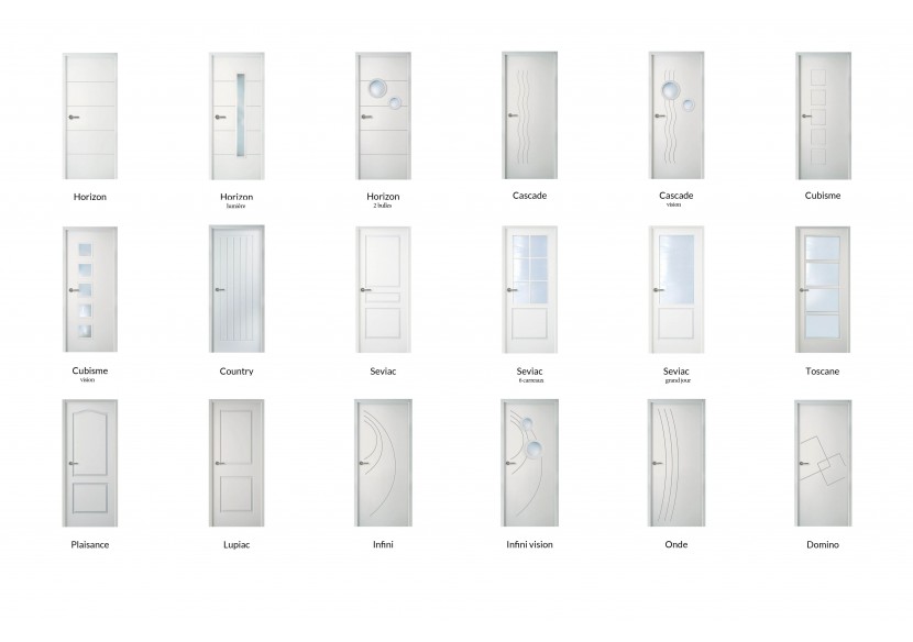 Gamme de portes d'intérieur à peindre