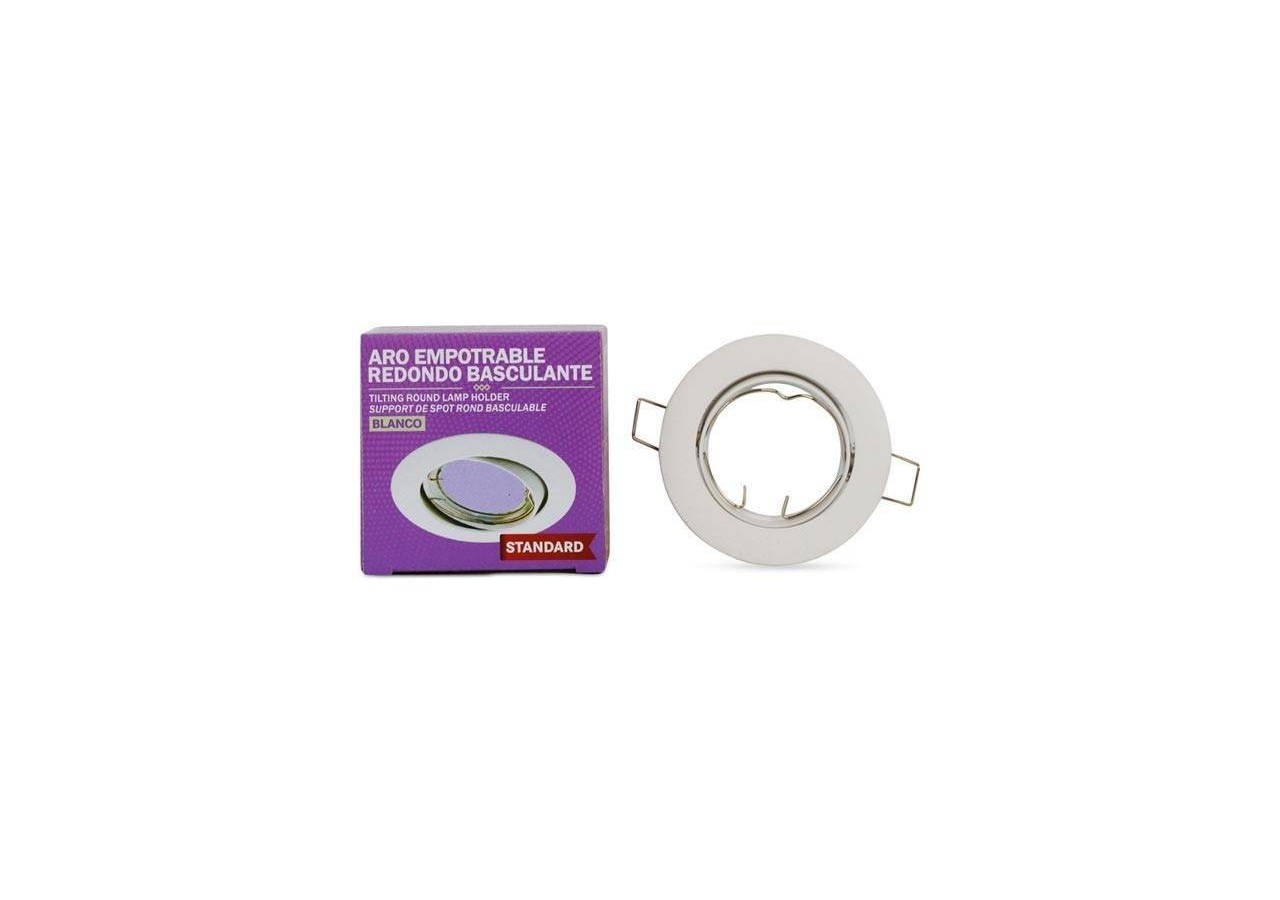 Collerette downlight orientable pour ampoule GU10 / MR16-Coupe diamètre 72 mm - B952-B - Barcelona LED
