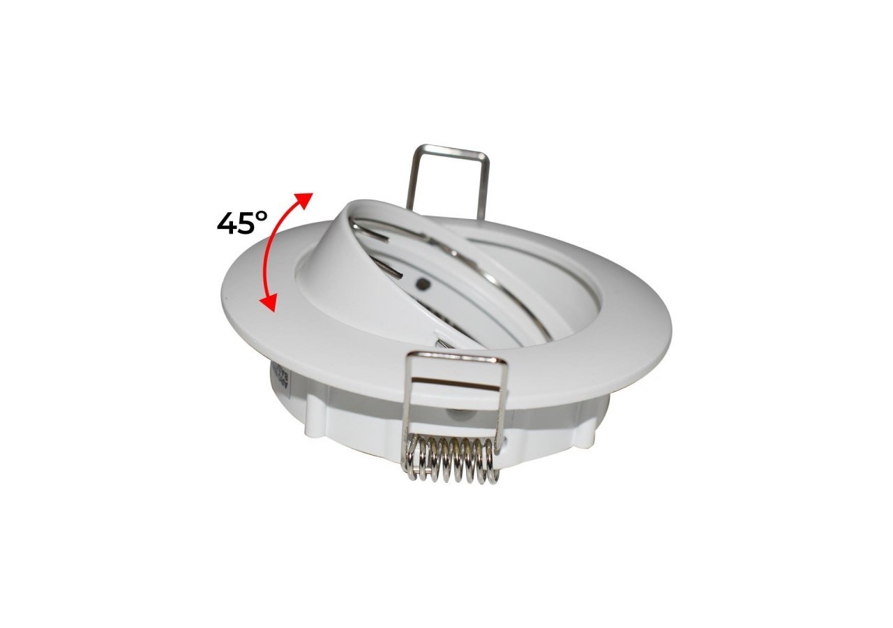 Collerette downlight orientable pour ampoule GU10 / MR16-Coupe diamètre 72 mm - B952-B - Barcelona LED