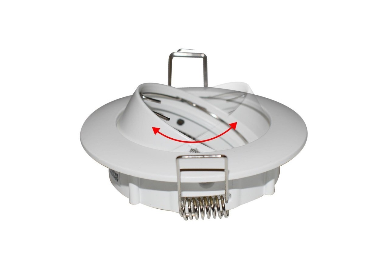 Collerette downlight orientable pour ampoule GU10 / MR16-Coupe diamètre 72 mm - B952-B - Barcelona LED