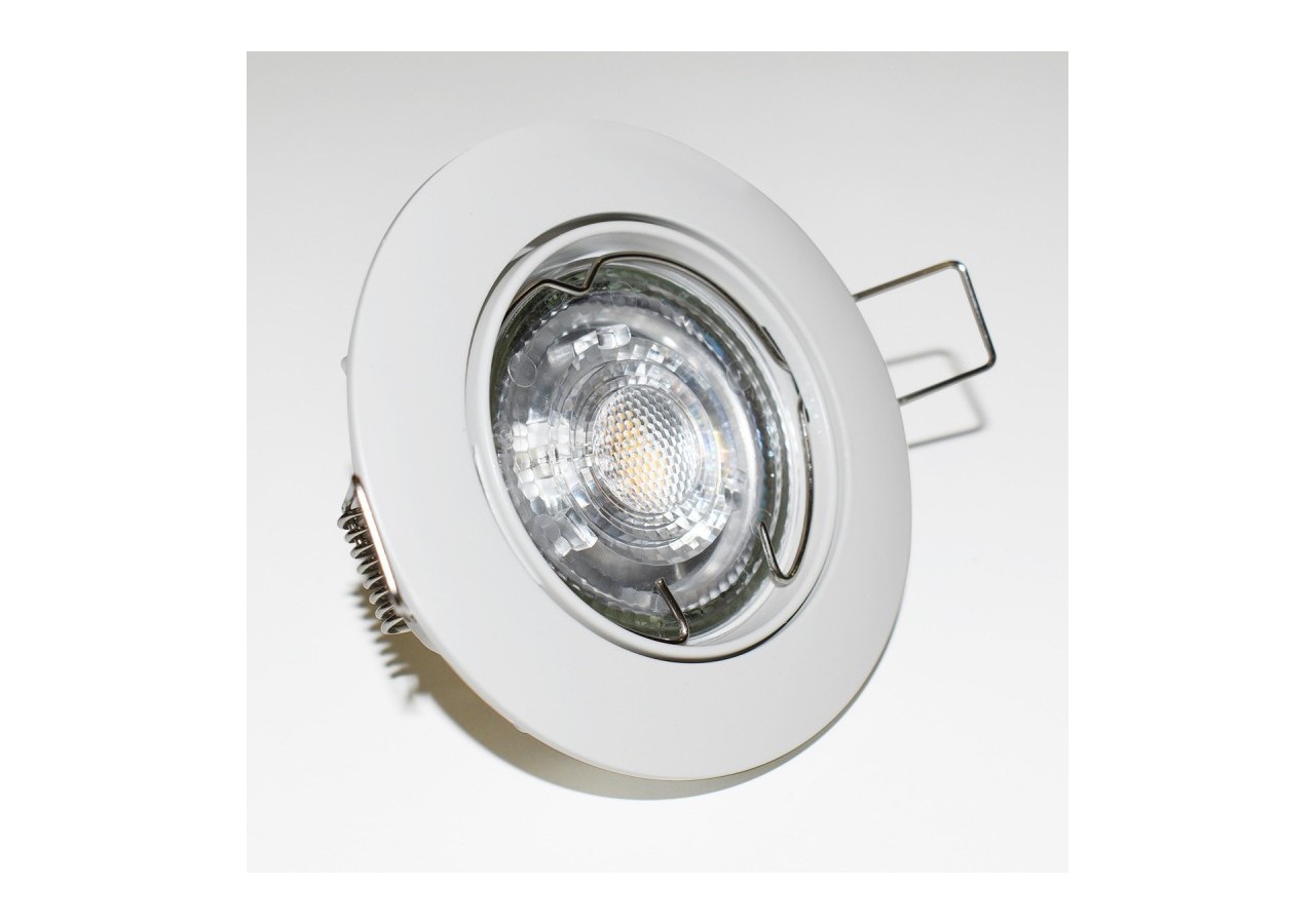 Collerette downlight orientable pour ampoule GU10 / MR16-Coupe diamètre 72 mm - B952-B - Barcelona LED