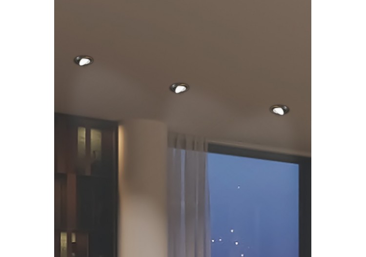 Collerette downlight orientable pour ampoule GU10 / MR16-Coupe diamètre 72 mm - B952-NM - Barcelona LED 2