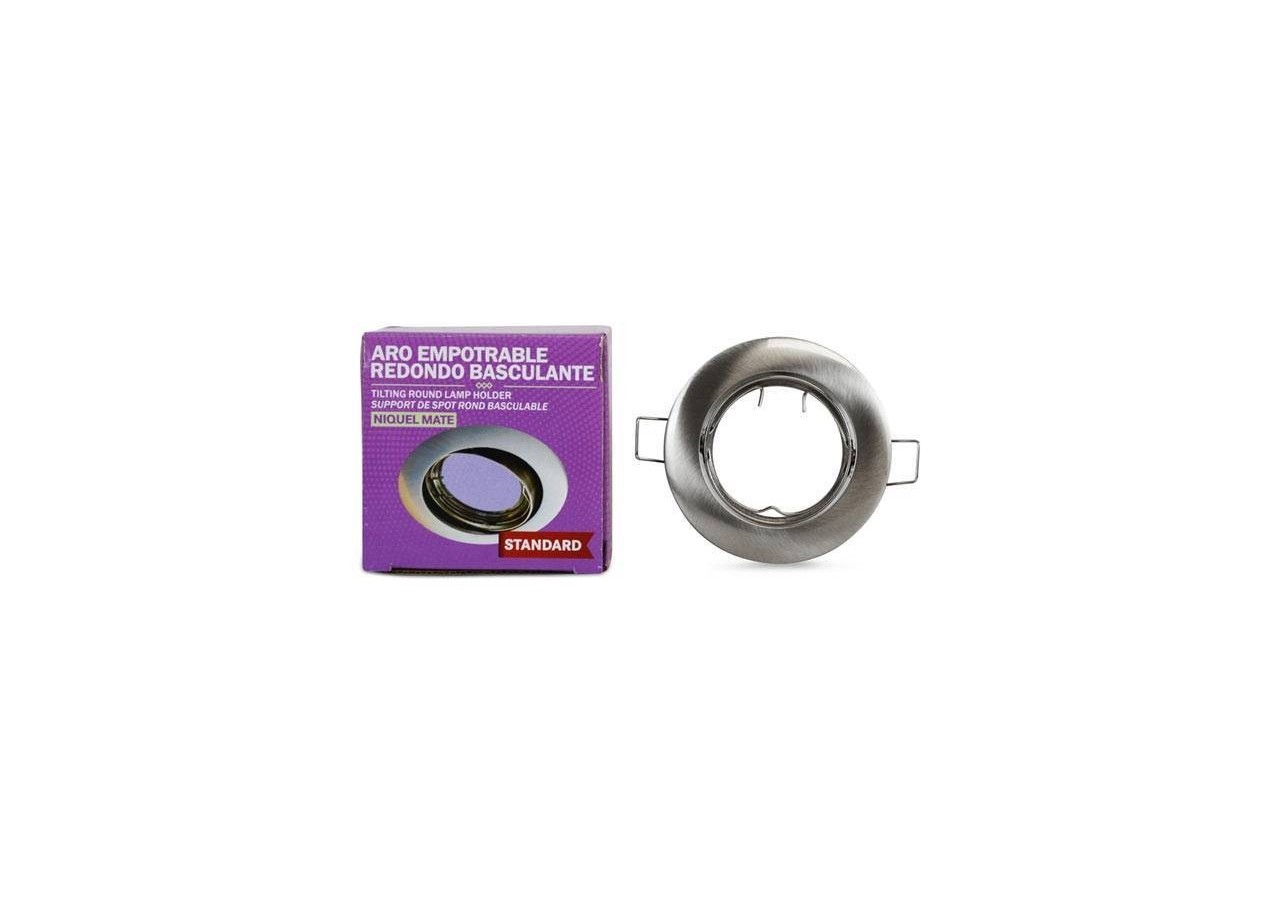 Collerette downlight orientable pour ampoule GU10 / MR16-Coupe diamètre 72 mm - B952-NM - Barcelona LED