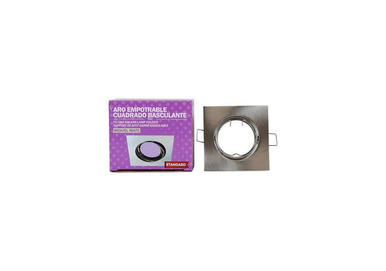 Collerette carrée orientable à encastrer GU10 / GU5.3 - B942-NM - Barcelona LED