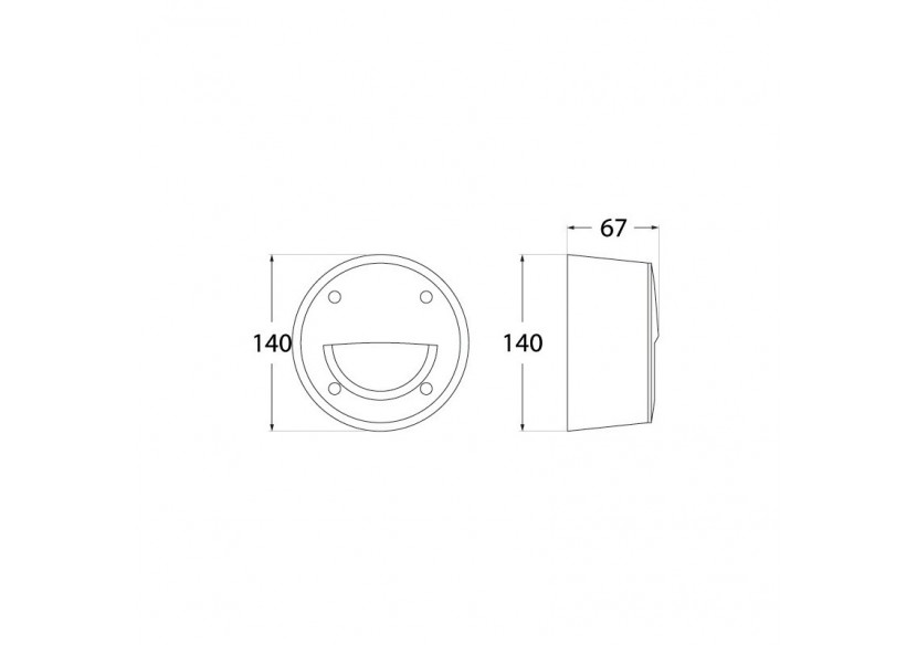 Balise LED en saillie FUMAGALLI EXTRALETI 100 3W - 2S4.000.000.WYG1L - Barcelona LED