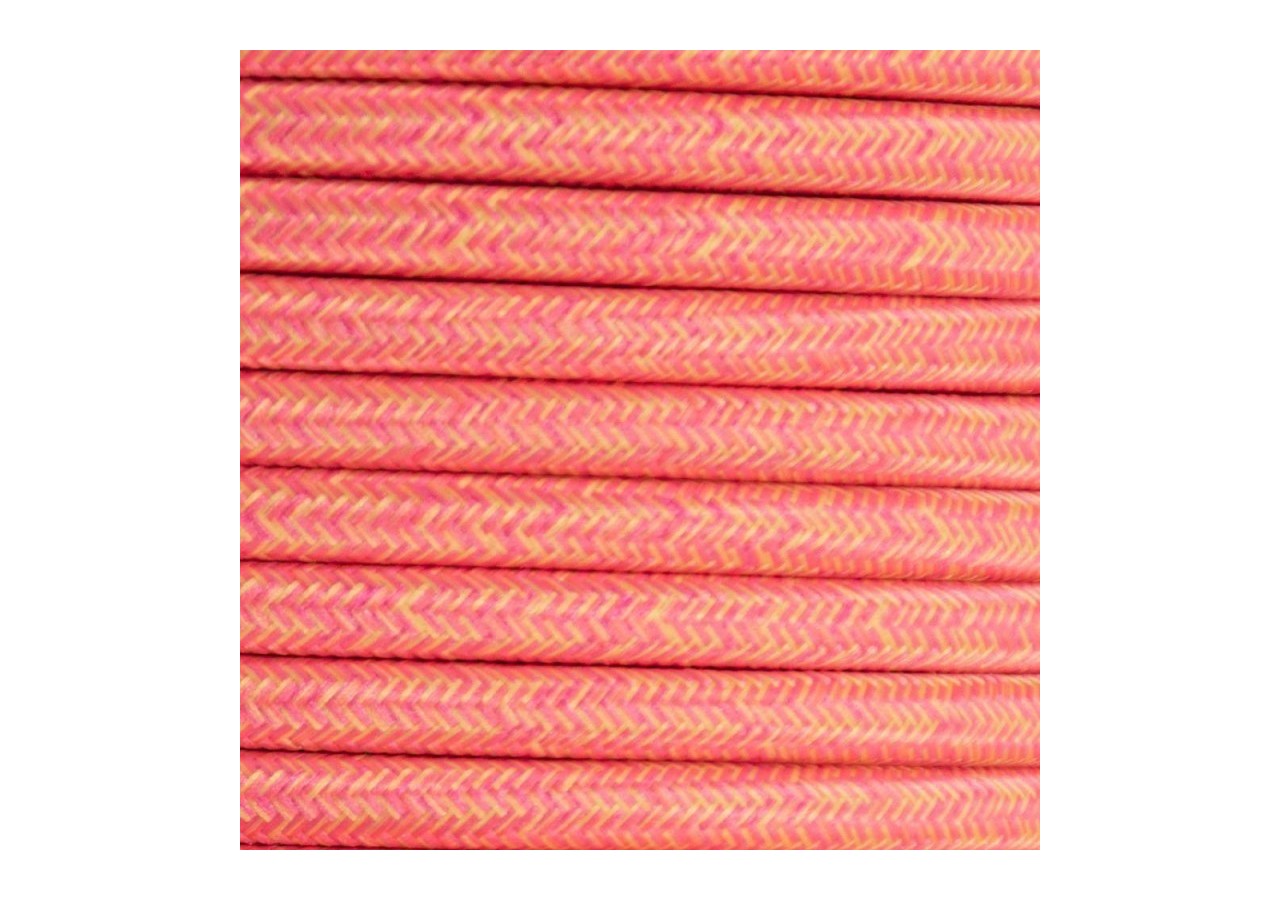 Câble textile zig zag 2 couleurs 2 x 0,75 bobine - LN001-TRA-10 - Barcelona LED