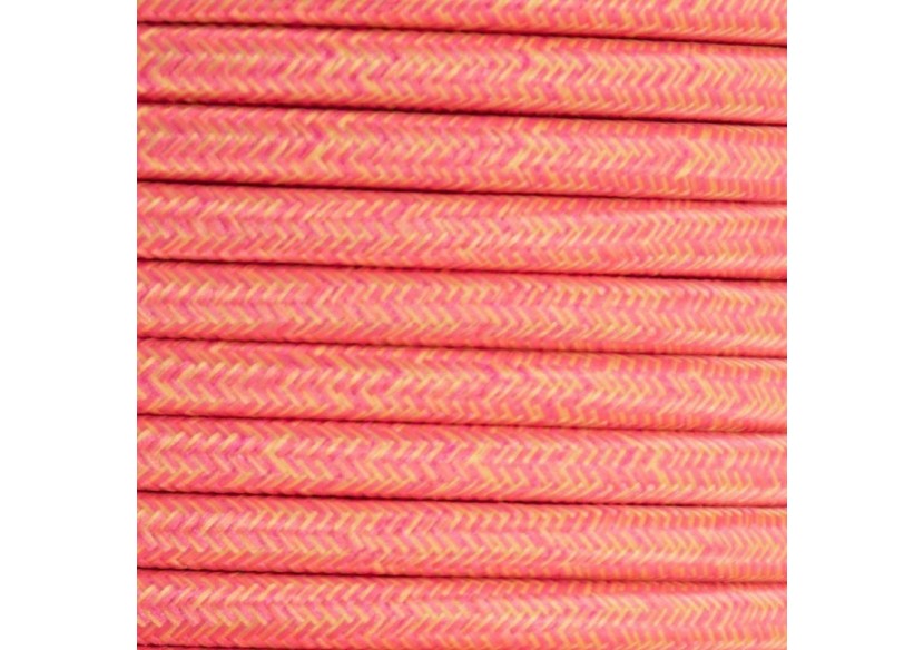 Câble textile zig zag 2 couleurs 2 x 0,75 bobine - LN001-TRA-10 - Barcelona LED