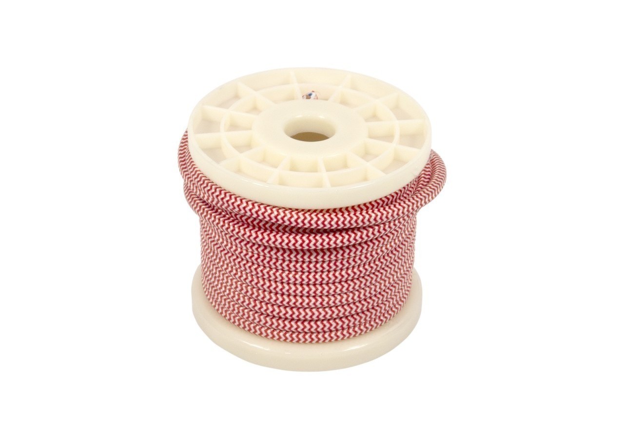 Câble textile zig zag 2 couleurs 2 x 0,75 bobine - LN001-ZBR-10 - Barcelona LED