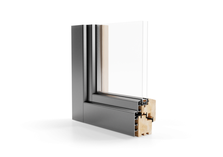 Fenêtre en bois Naturo alu 65