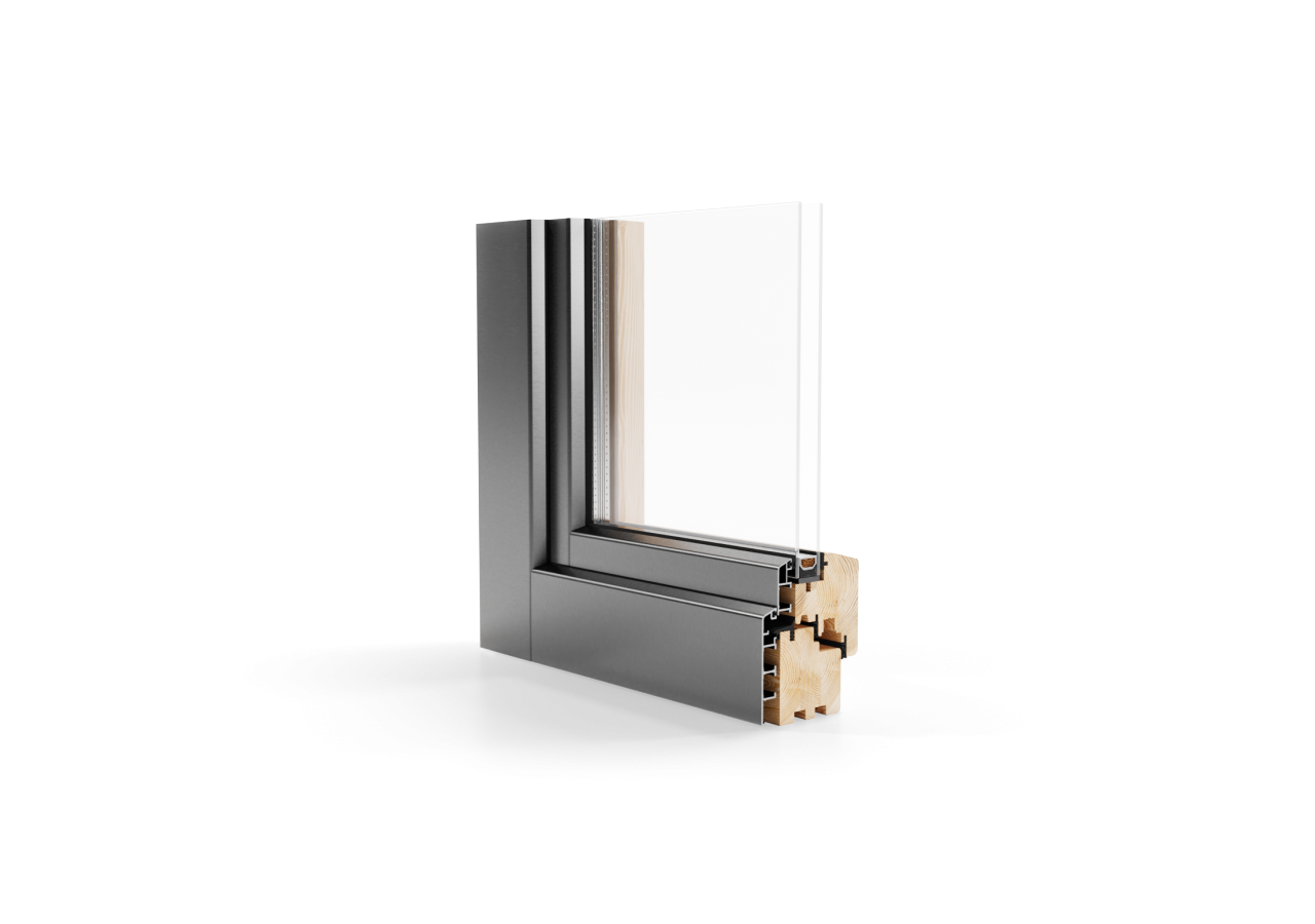 Fenêtre en bois Naturo alu 65