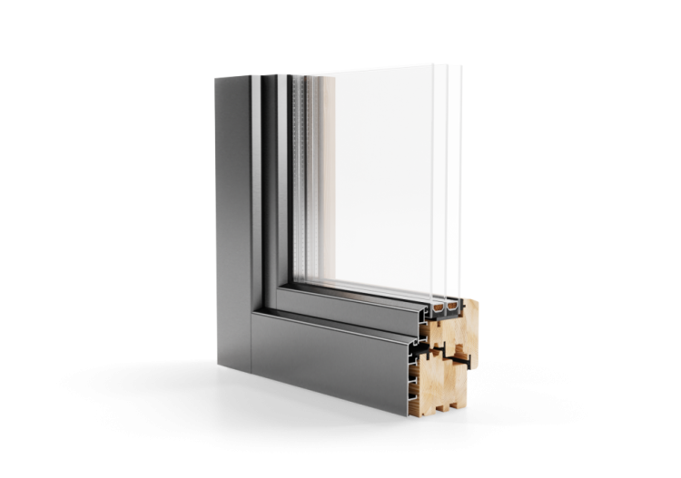 Fenêtre en bois Naturo alu 75