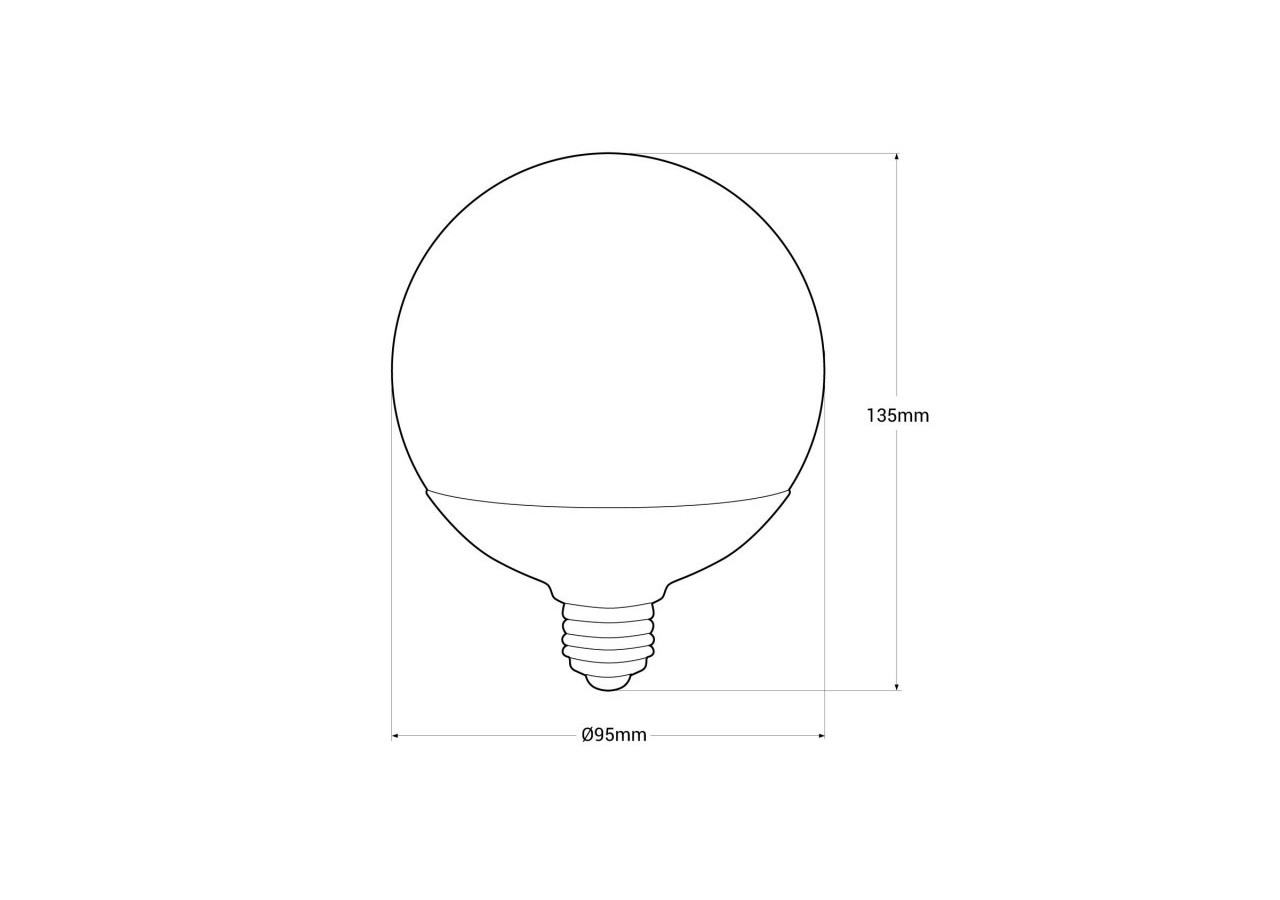 Ampoule LED globe décorative E27 G95-15W - BS1-G95E27-BC - Barcelona LED