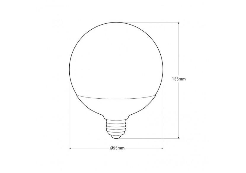 Ampoule LED globe décorative E27 G95-15W - B1353-2-BN - Barcelona LED