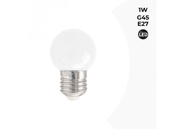 Ampoule LED E27 1W G45 Couleurs - B1312-E27-BC7 - Barcelona LED