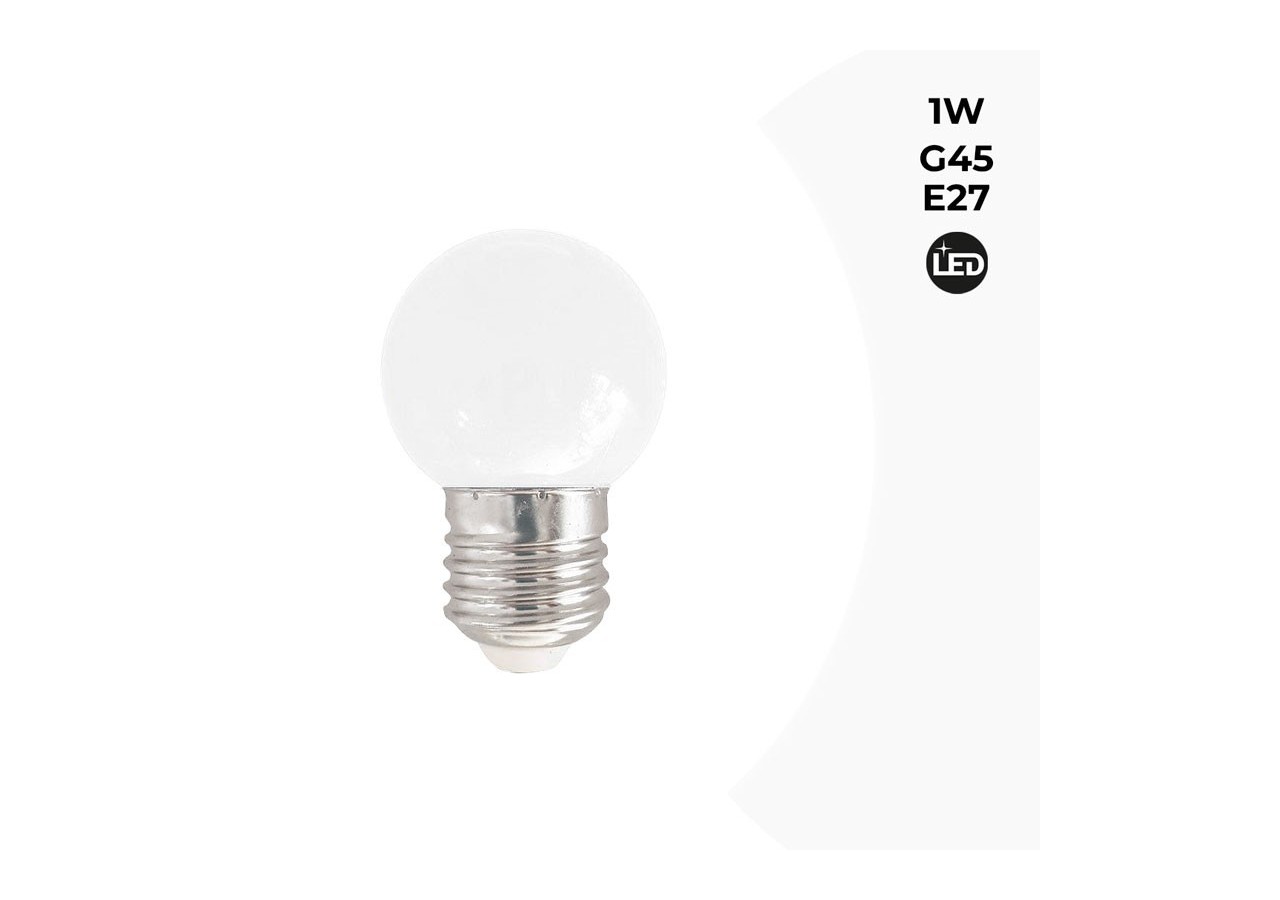 Ampoule LED E27 1W G45 Couleurs - B1312-E27-BC7 - Barcelona LED