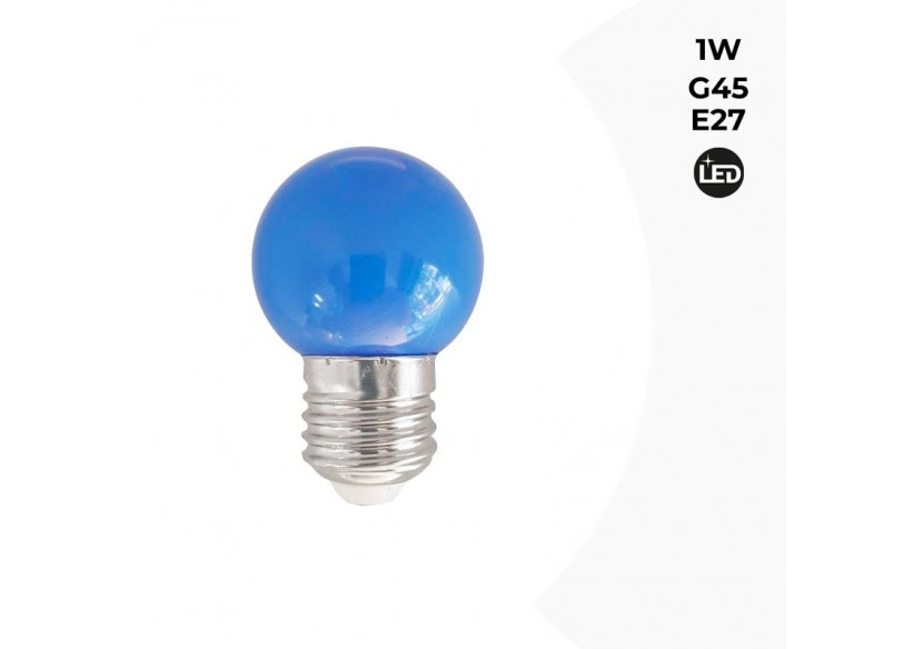 Ampoule LED E27 1W G45 Couleurs - B1312-E27-AZ7 - Barcelona LED