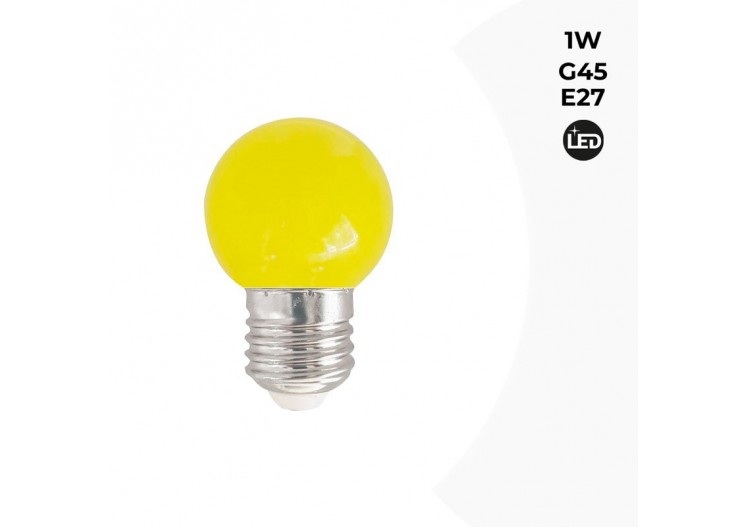 Ampoule LED E27 1W G45 Couleurs - B1312-E27-AM7 - Barcelona LED