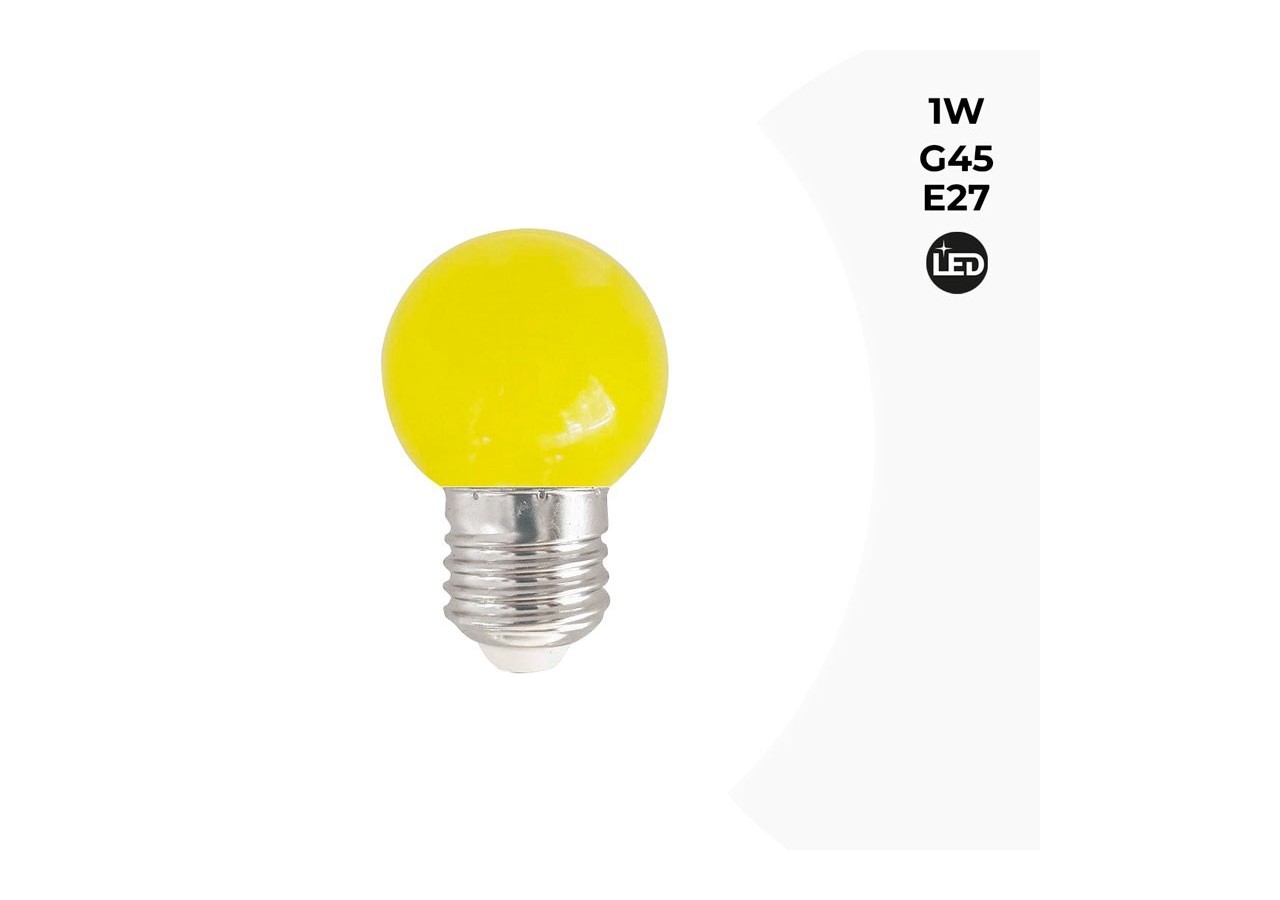 Ampoule LED E27 1W G45 Couleurs - B1312-E27-AM7 - Barcelona LED