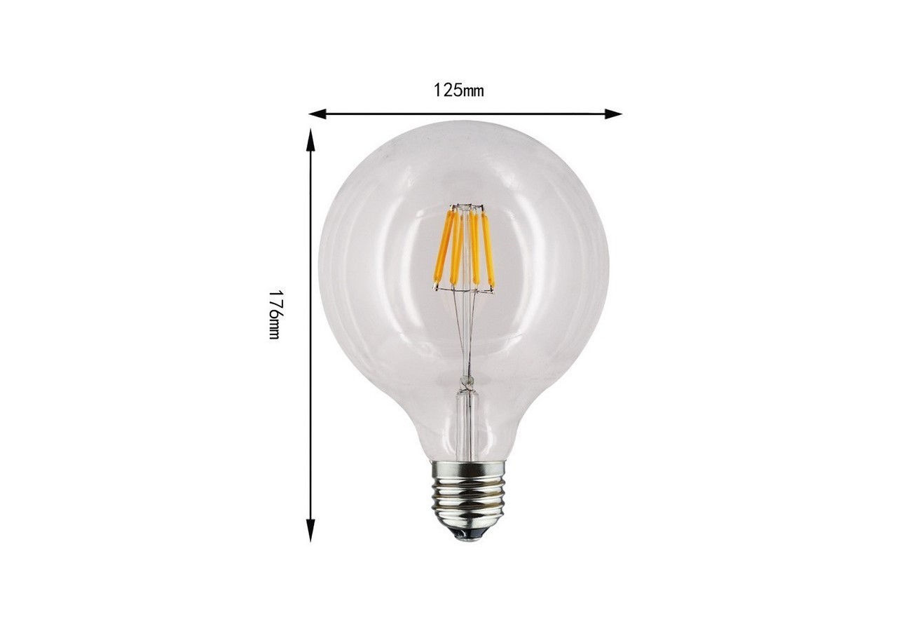 Ampoule LED Globe à Filament E27 G125 8W 800lm - BF1-G125E27-BN - Barcelona LED